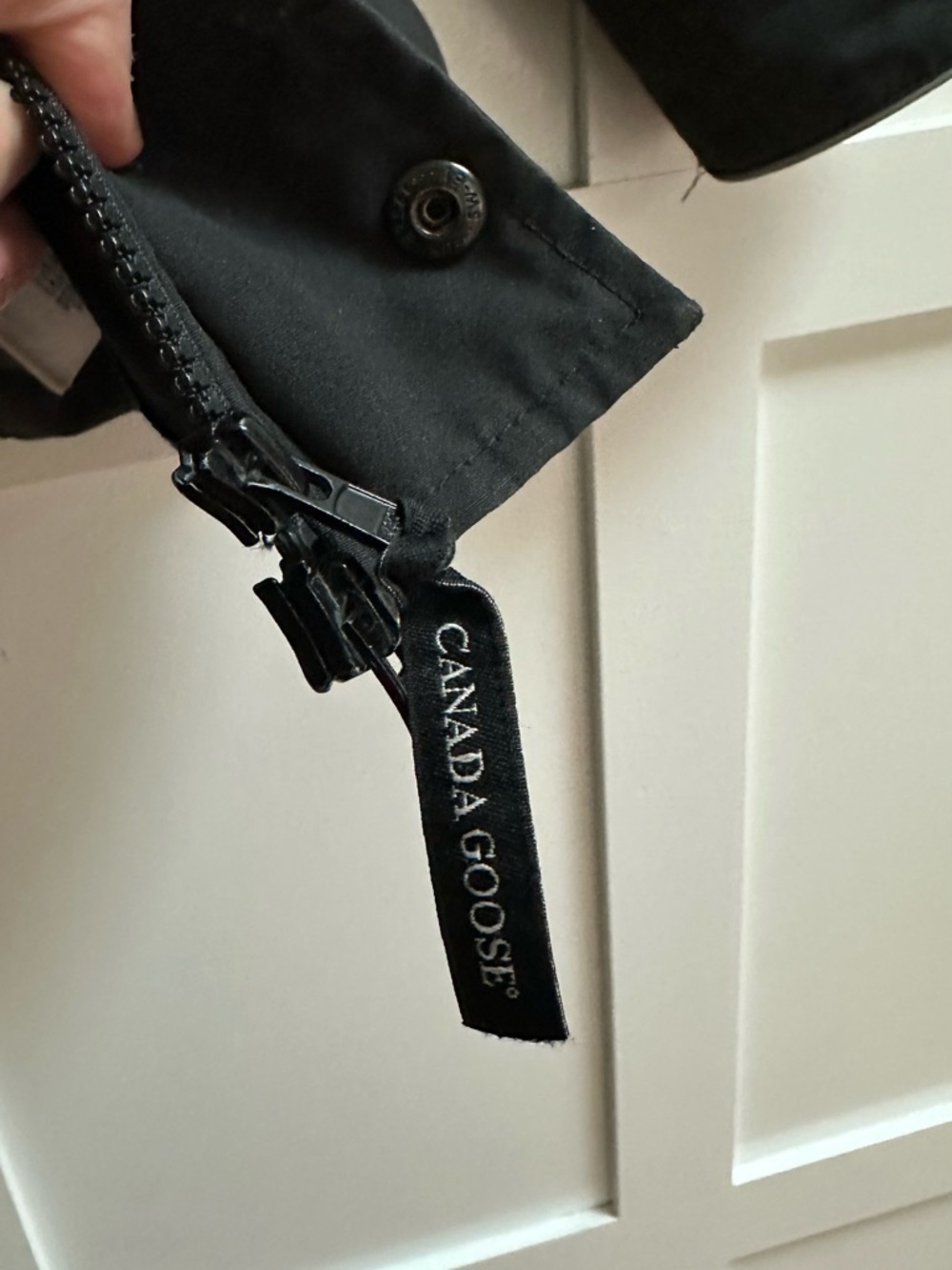 Canada Goose Kids Black Puffer Coat with Reflective Trim - Picture 10 of 14